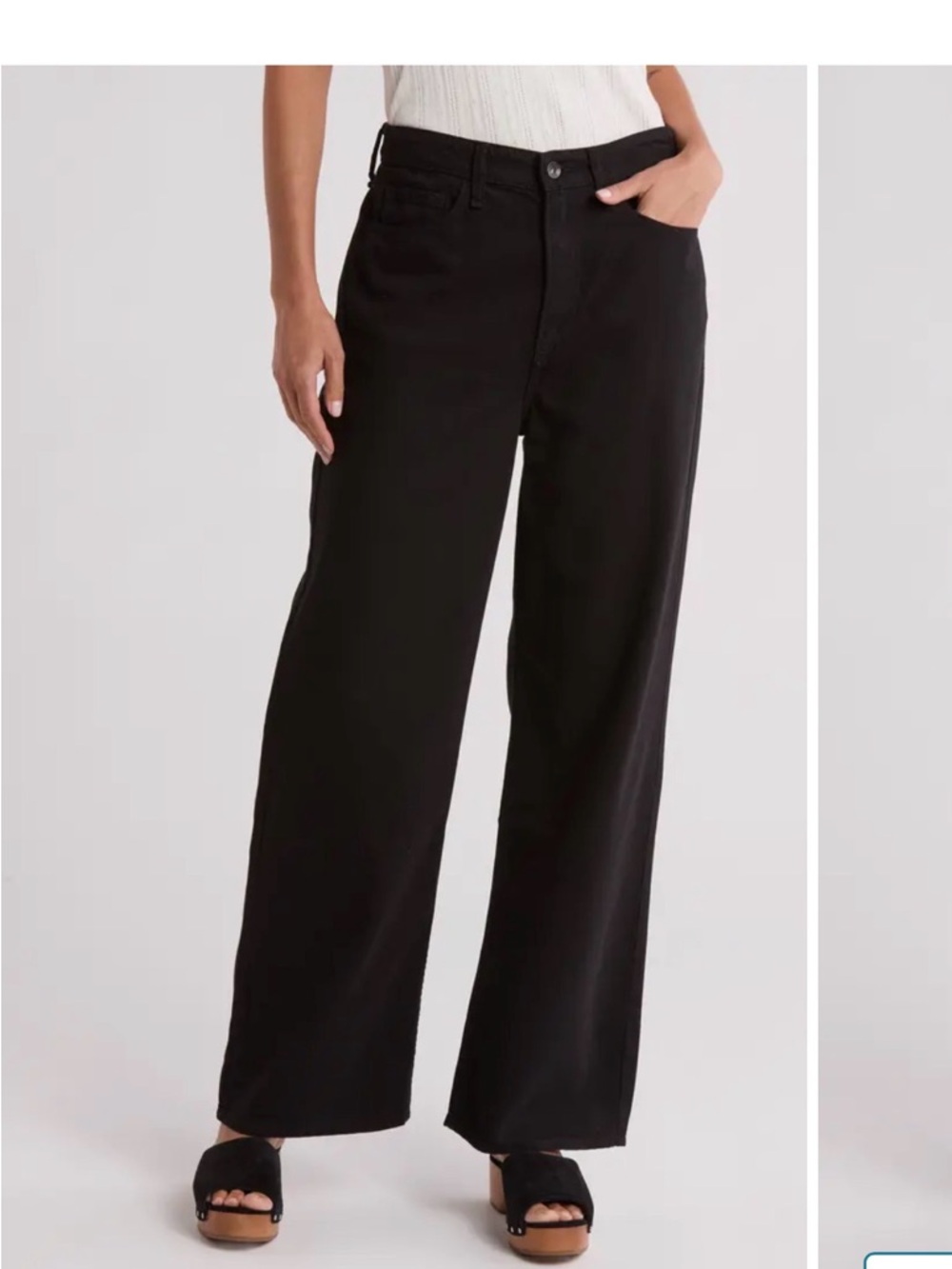 Rag and bone Logan mid rise wide leg Jean in black size 26